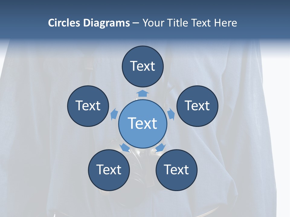 Blue Male Tourist PowerPoint Template