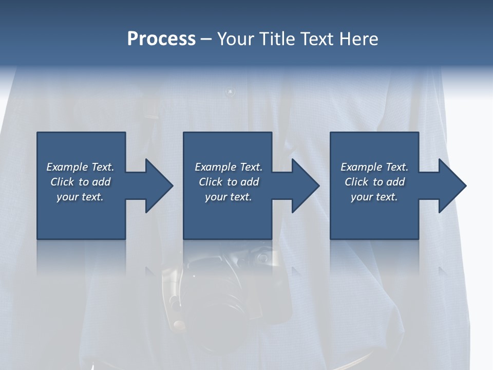 Blue Male Tourist PowerPoint Template