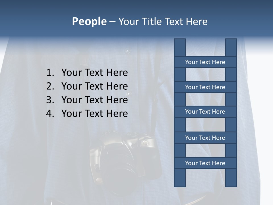 Blue Male Tourist PowerPoint Template