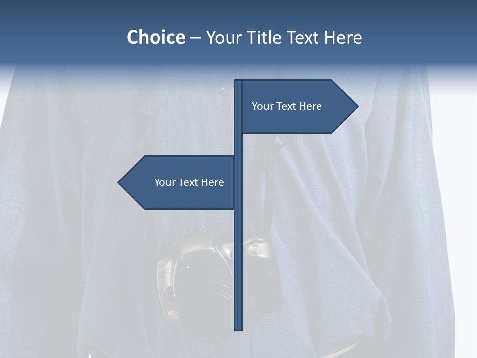 Blue Male Tourist PowerPoint Template