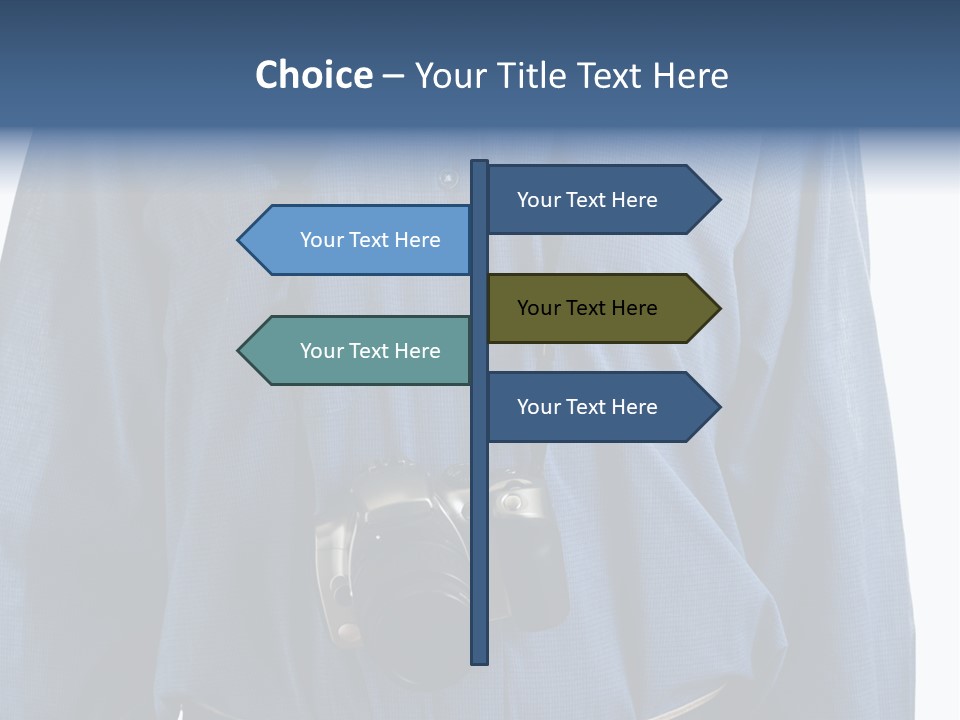 Blue Male Tourist PowerPoint Template