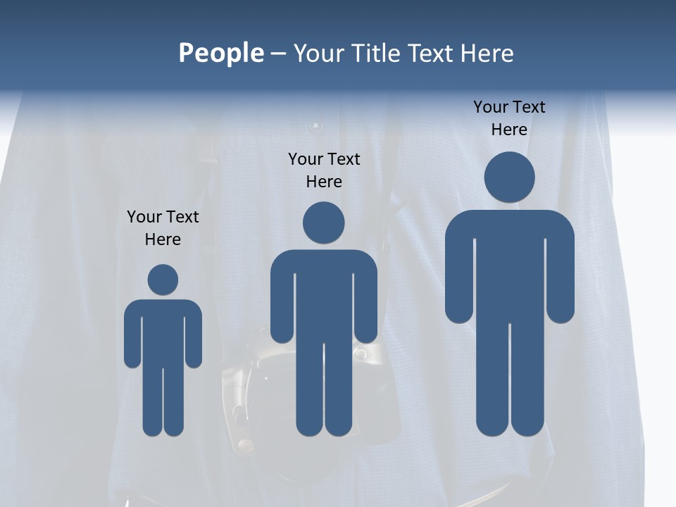 Blue Male Tourist PowerPoint Template