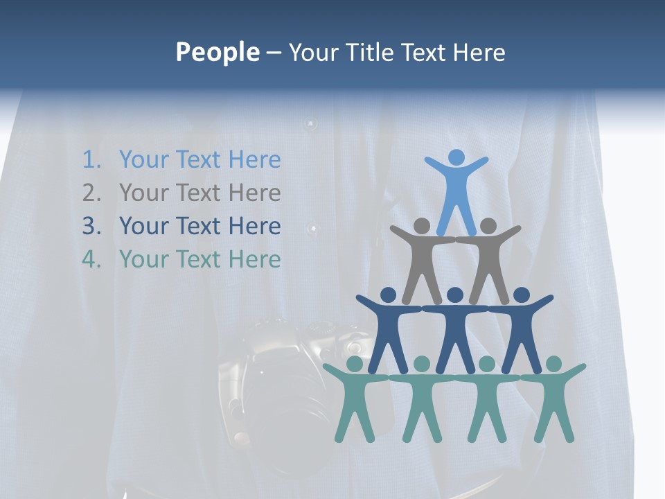 Blue Male Tourist PowerPoint Template