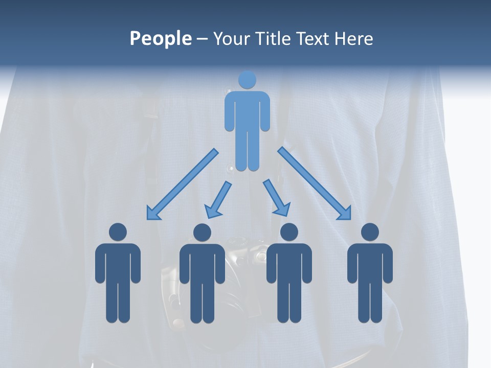 Blue Male Tourist PowerPoint Template