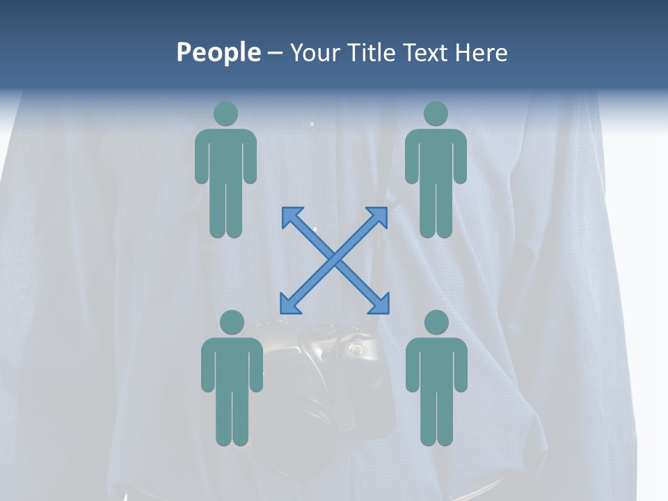 Blue Male Tourist PowerPoint Template