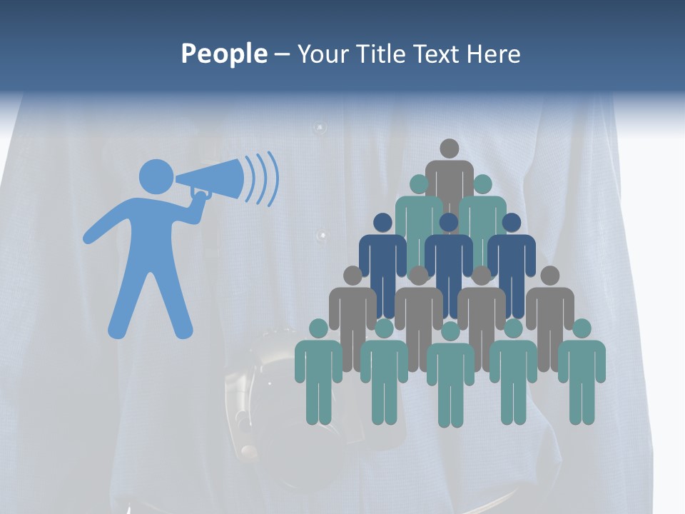 Blue Male Tourist PowerPoint Template