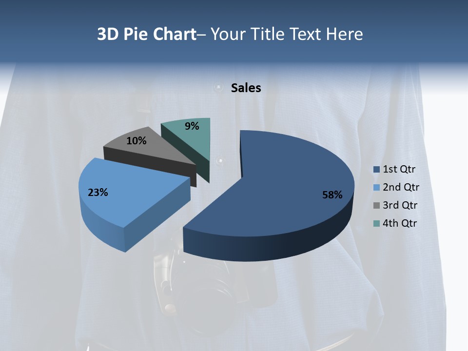 Blue Male Tourist PowerPoint Template