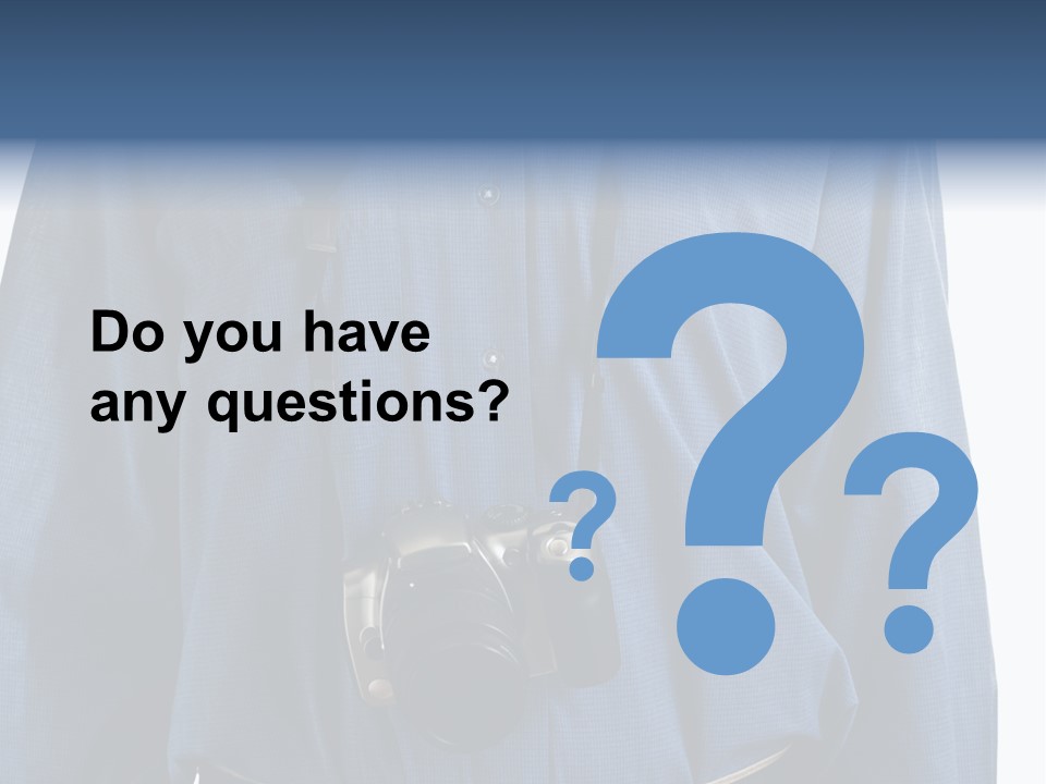 Blue Male Tourist PowerPoint Template