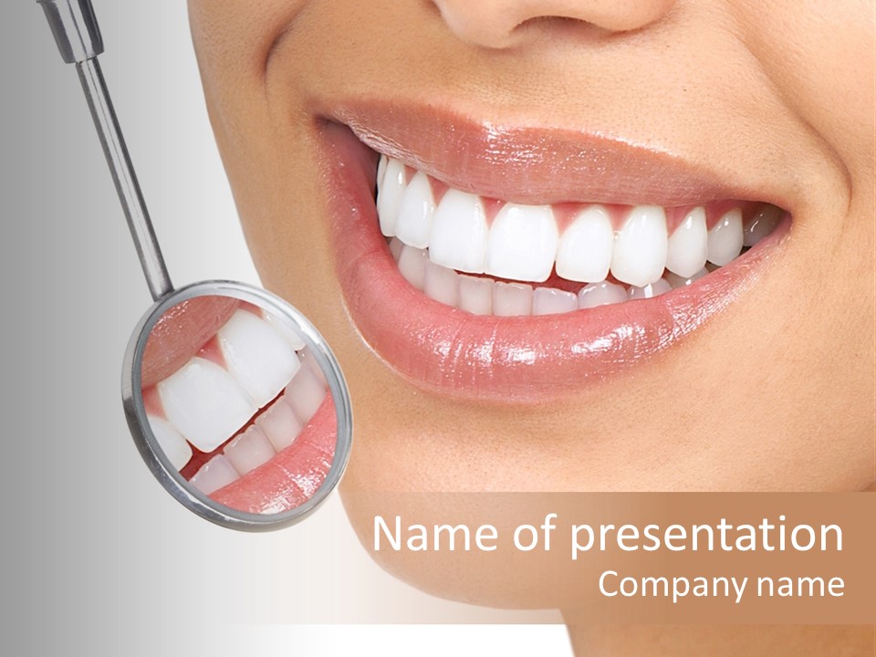 White Dentist Smile PowerPoint Template