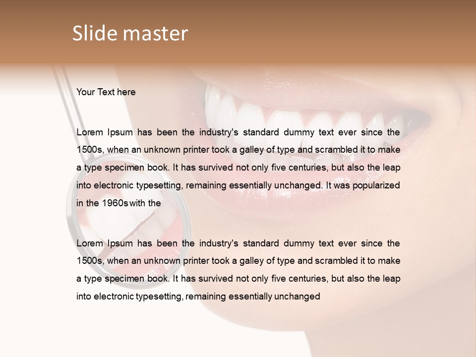 White Dentist Smile PowerPoint Template