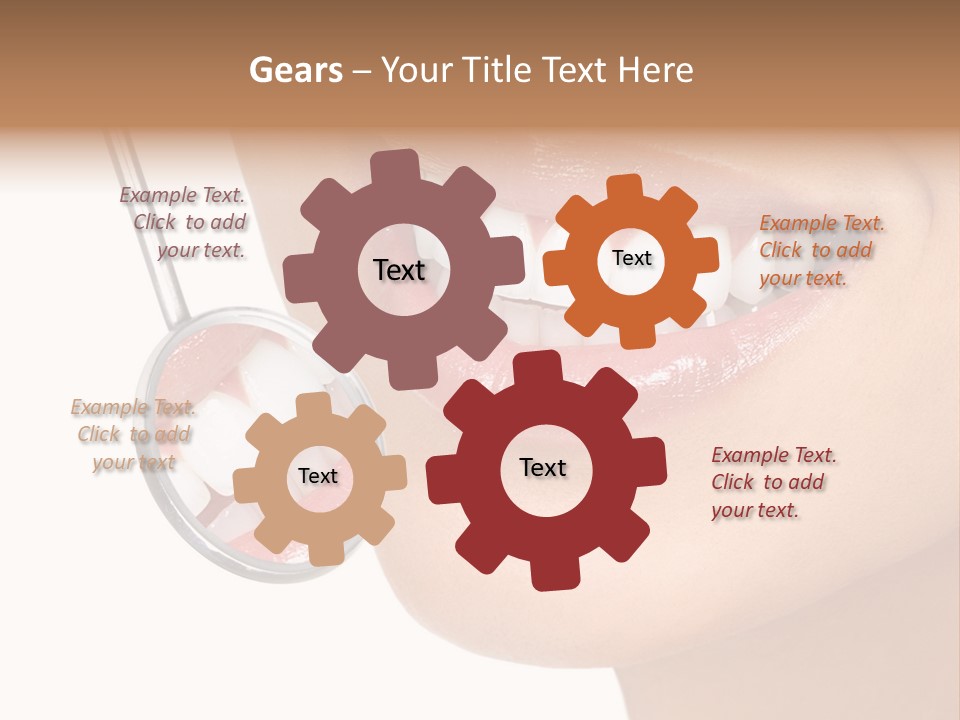 White Dentist Smile PowerPoint Template