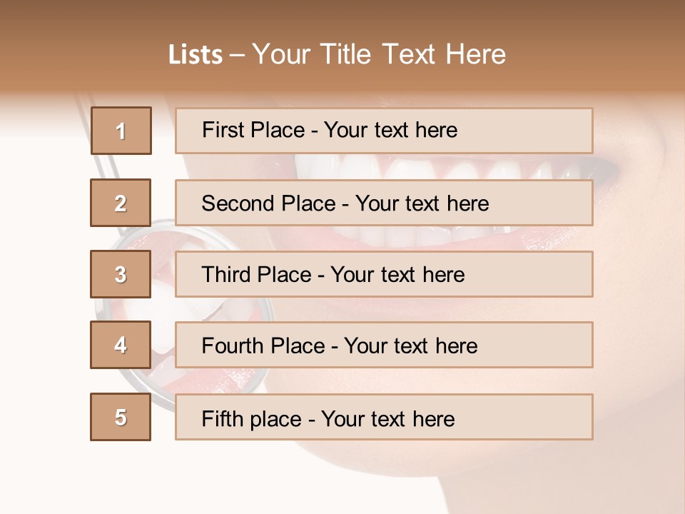 White Dentist Smile PowerPoint Template