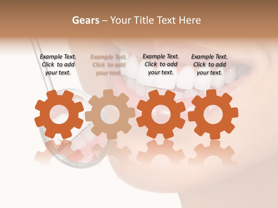 White Dentist Smile PowerPoint Template