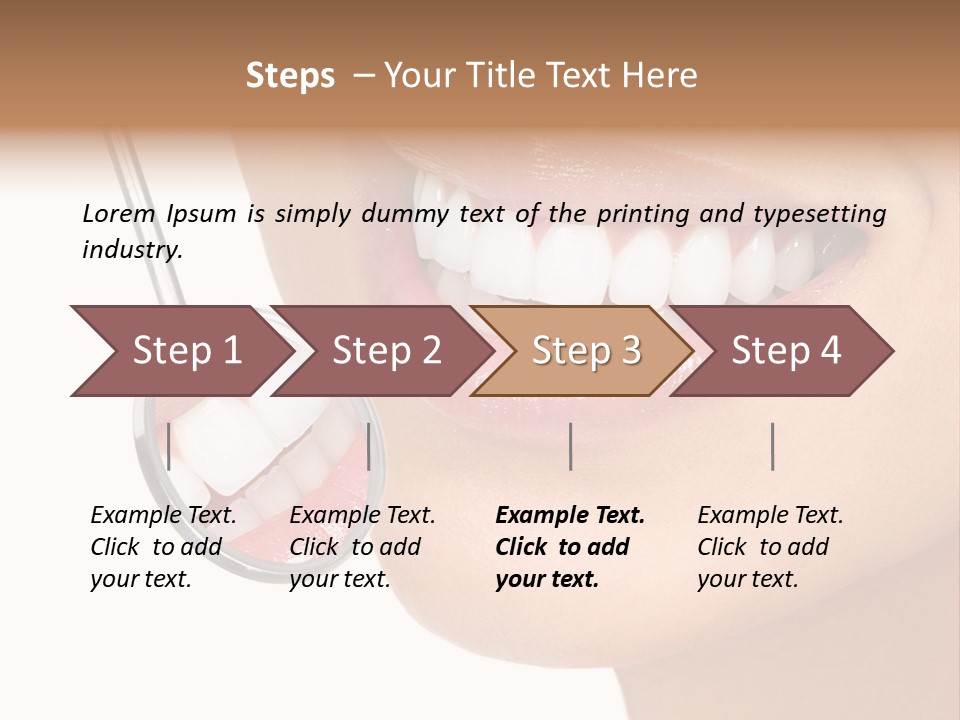 White Dentist Smile PowerPoint Template