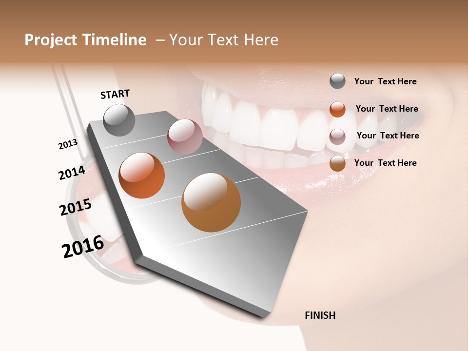 White Dentist Smile PowerPoint Template