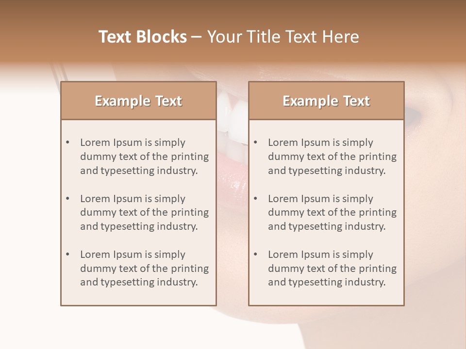 White Dentist Smile PowerPoint Template