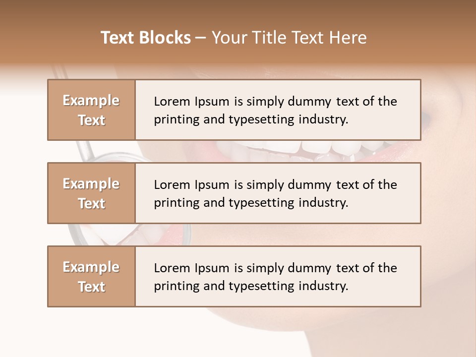 White Dentist Smile PowerPoint Template