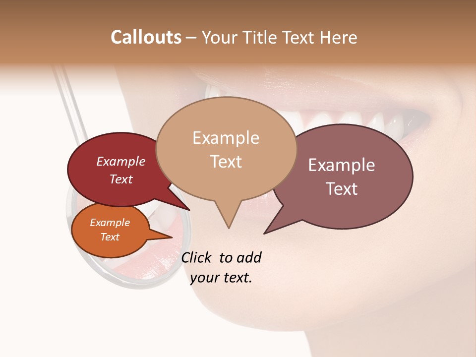 White Dentist Smile PowerPoint Template