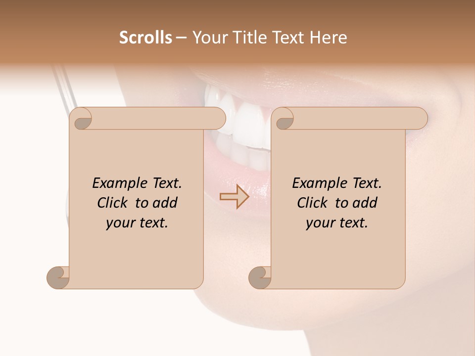 White Dentist Smile PowerPoint Template