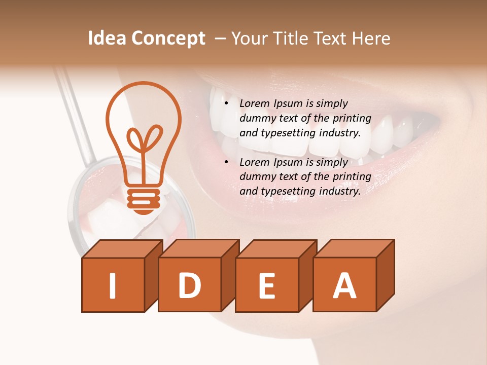 White Dentist Smile PowerPoint Template