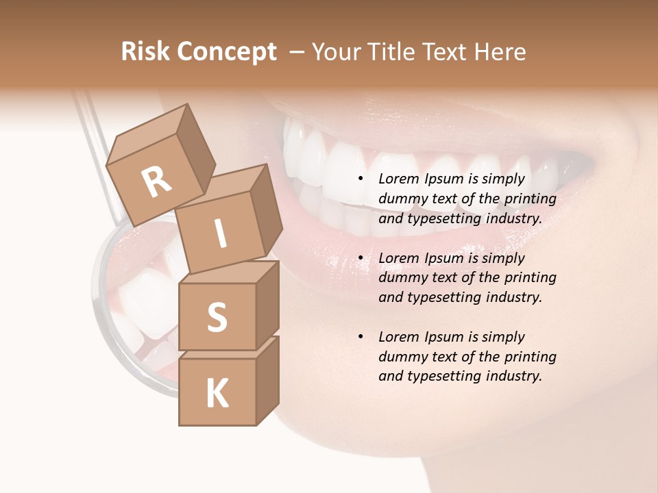 White Dentist Smile PowerPoint Template