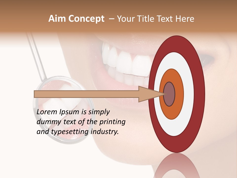 White Dentist Smile PowerPoint Template
