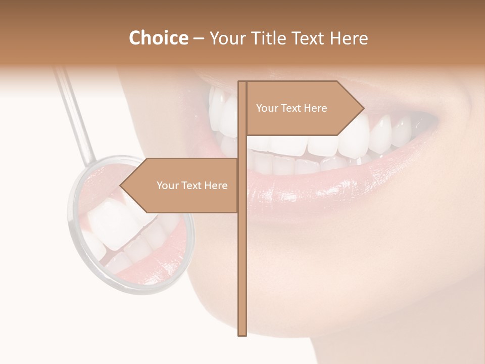 White Dentist Smile PowerPoint Template