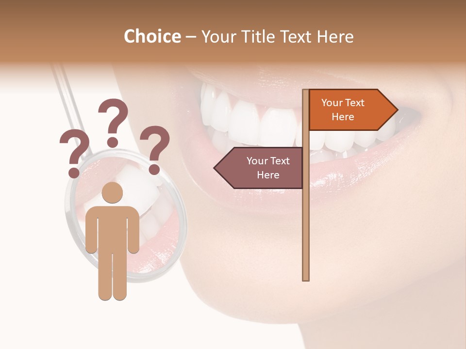 White Dentist Smile PowerPoint Template