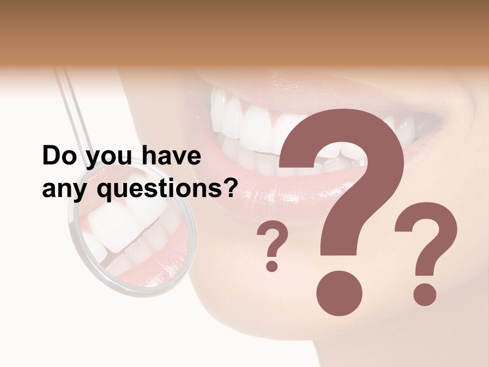 White Dentist Smile PowerPoint Template