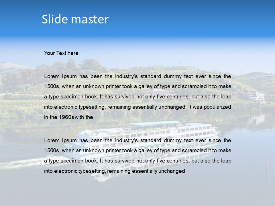 Travel Outdoor Boat PowerPoint Template