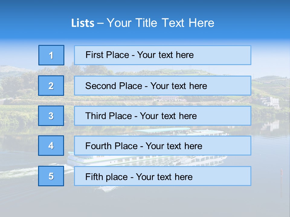 Travel Outdoor Boat PowerPoint Template