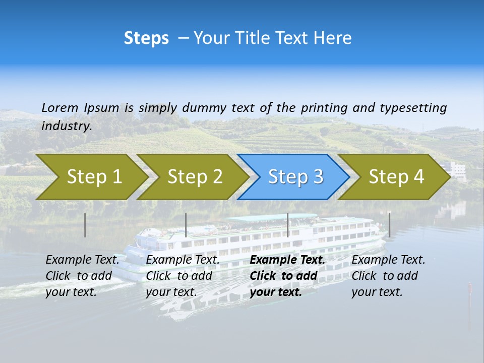 Travel Outdoor Boat PowerPoint Template