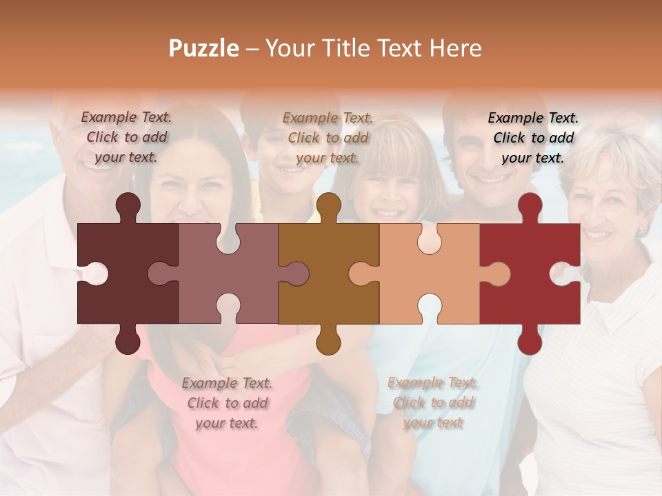 Mum Shoreline Caucasian PowerPoint Template