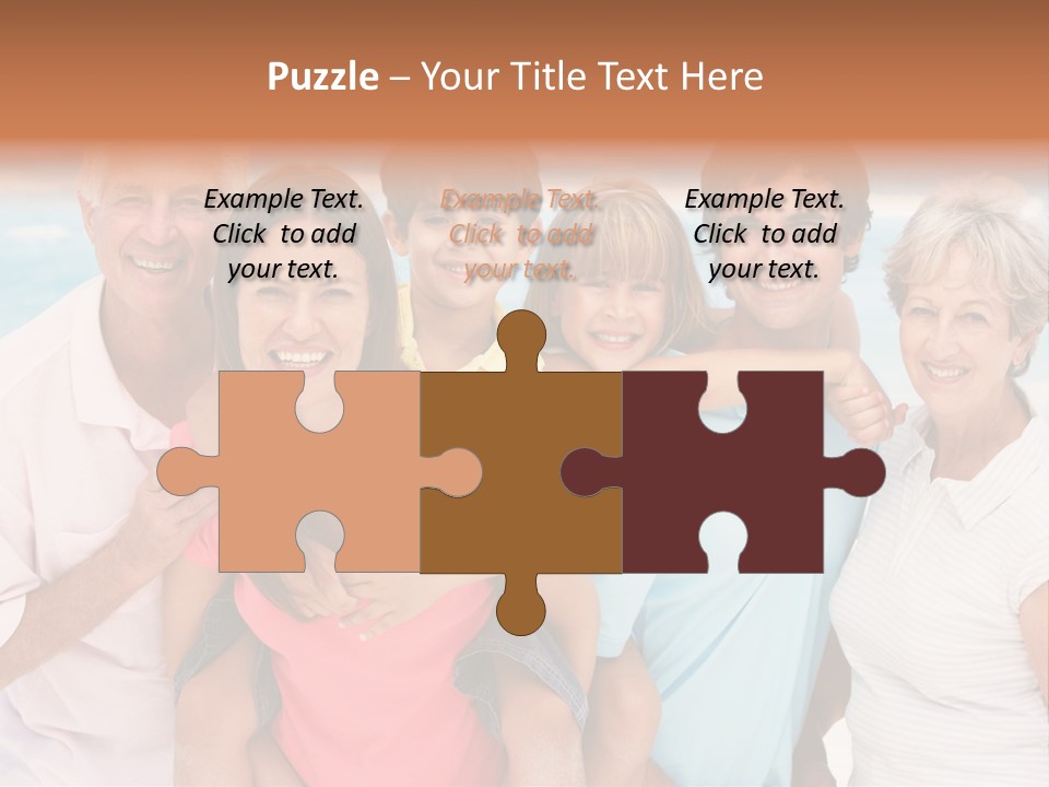 Mum Shoreline Caucasian PowerPoint Template