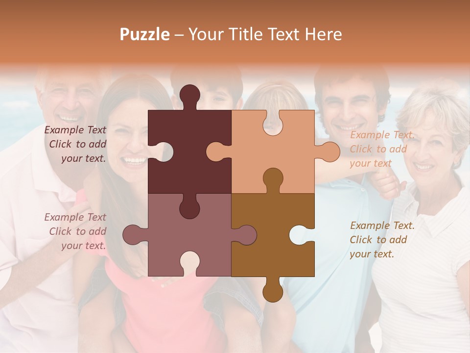 Mum Shoreline Caucasian PowerPoint Template