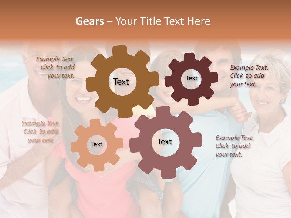 Mum Shoreline Caucasian PowerPoint Template