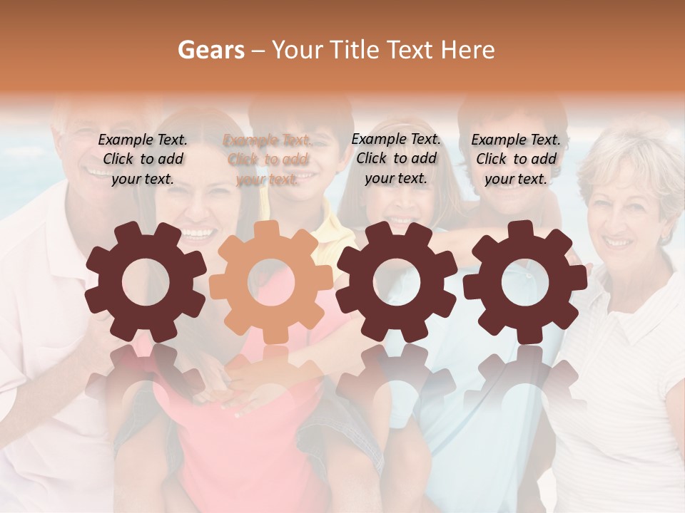 Mum Shoreline Caucasian PowerPoint Template