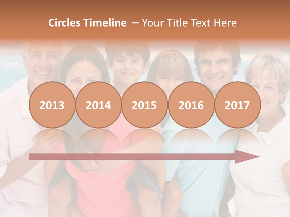 Mum Shoreline Caucasian PowerPoint Template