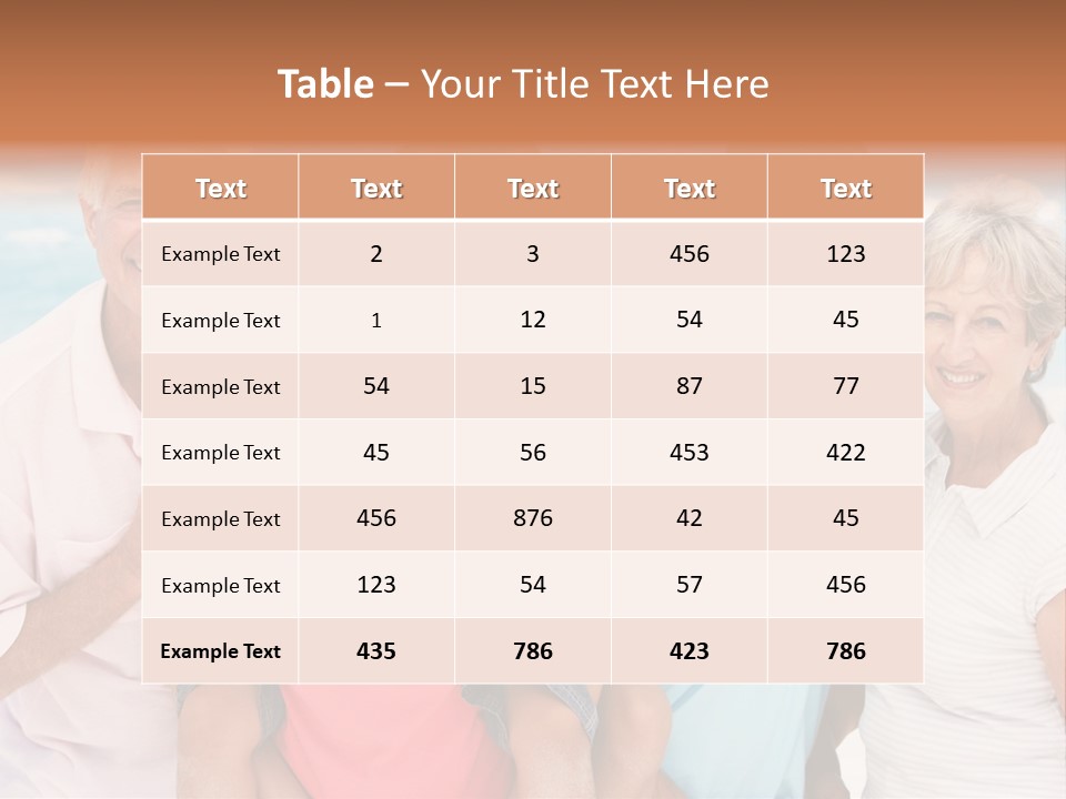 Mum Shoreline Caucasian PowerPoint Template