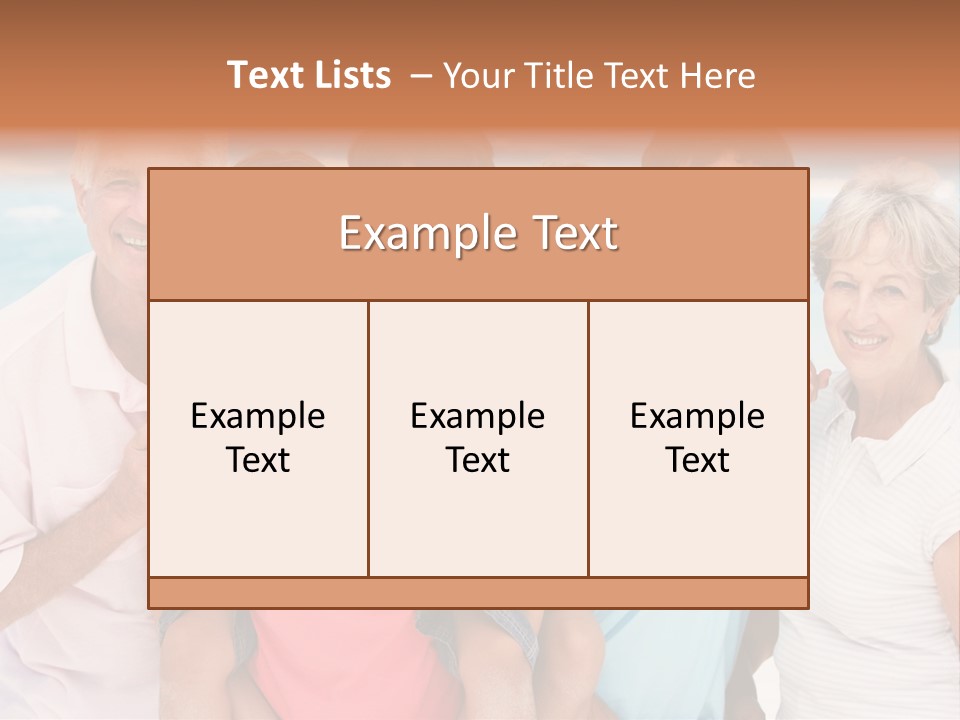 Mum Shoreline Caucasian PowerPoint Template