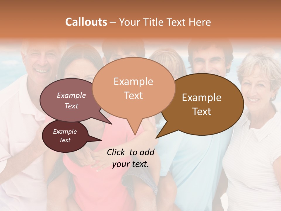 Mum Shoreline Caucasian PowerPoint Template