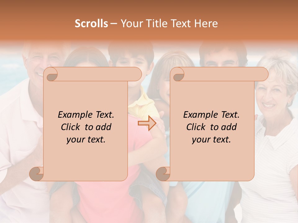 Mum Shoreline Caucasian PowerPoint Template