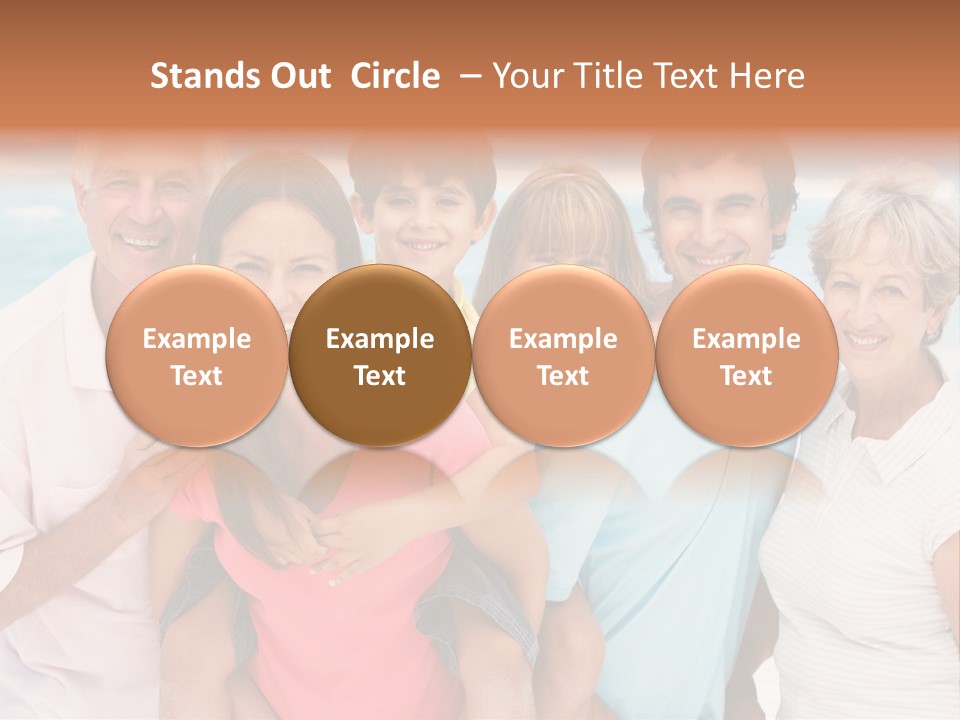 Mum Shoreline Caucasian PowerPoint Template