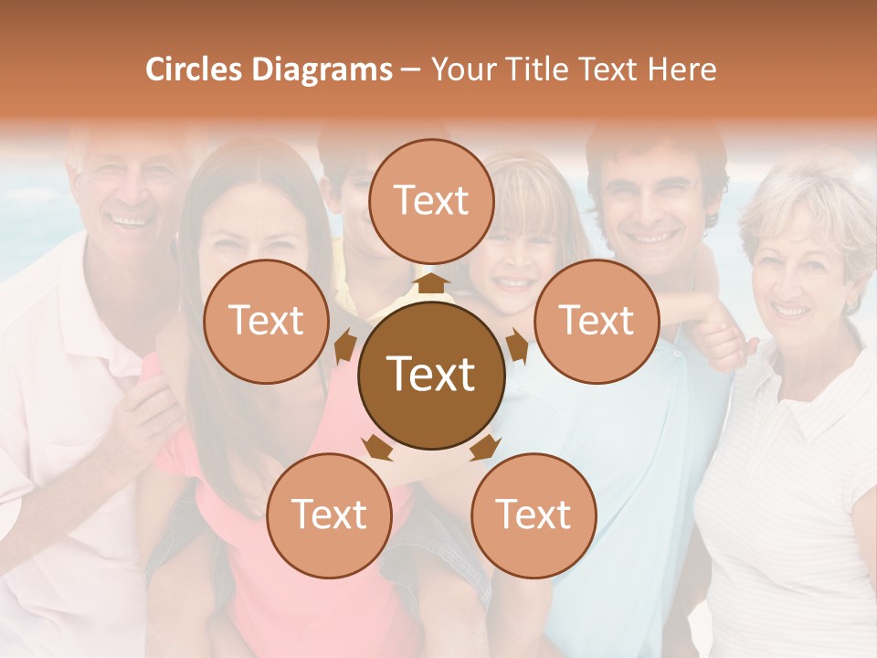 Mum Shoreline Caucasian PowerPoint Template