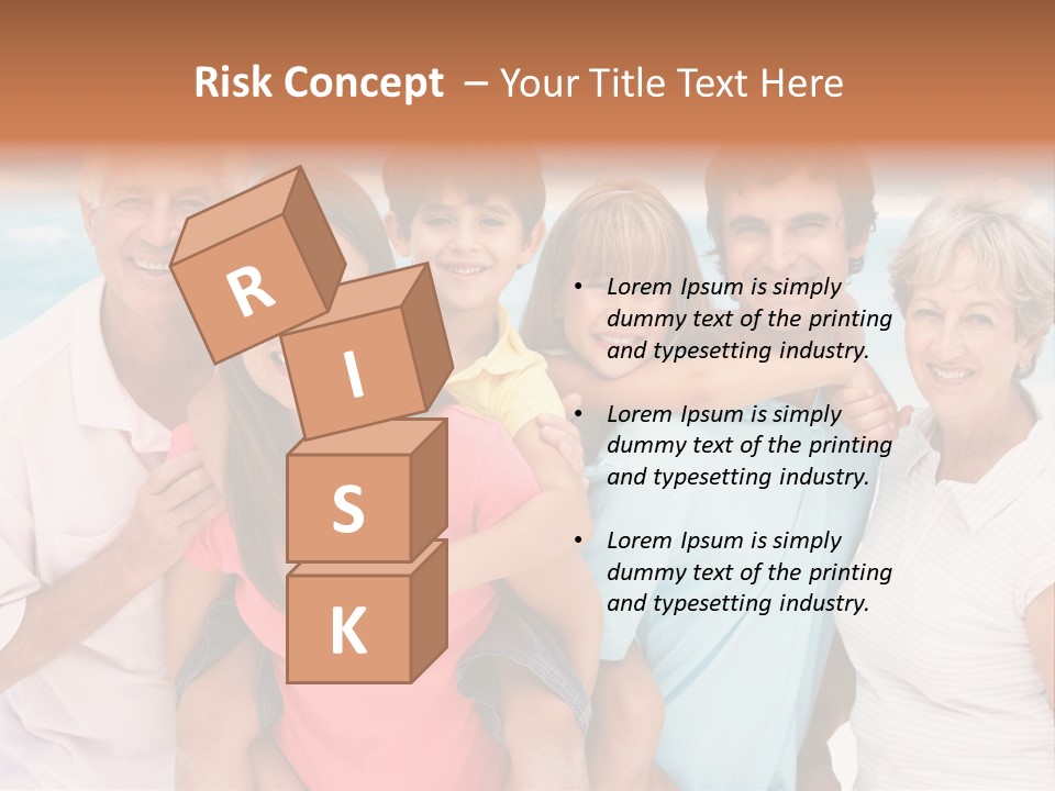 Mum Shoreline Caucasian PowerPoint Template