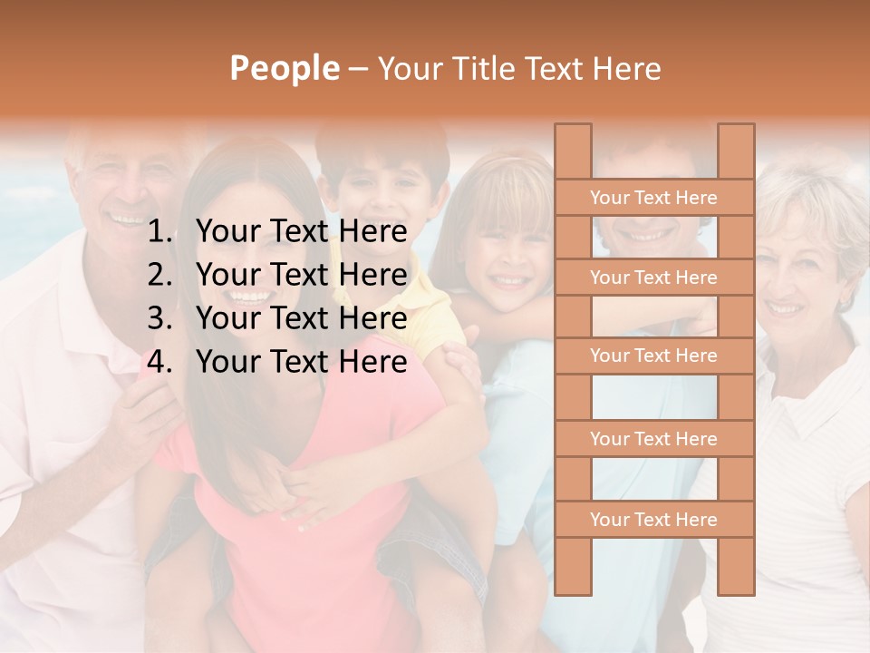 Mum Shoreline Caucasian PowerPoint Template