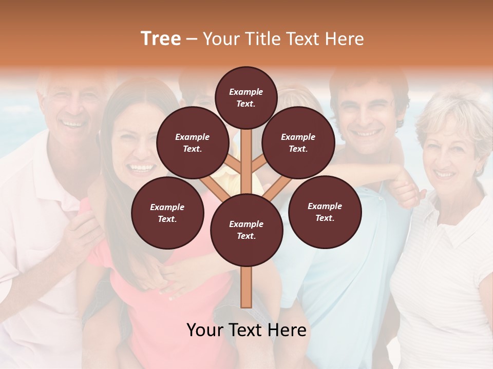 Mum Shoreline Caucasian PowerPoint Template