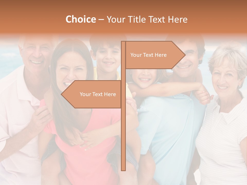Mum Shoreline Caucasian PowerPoint Template