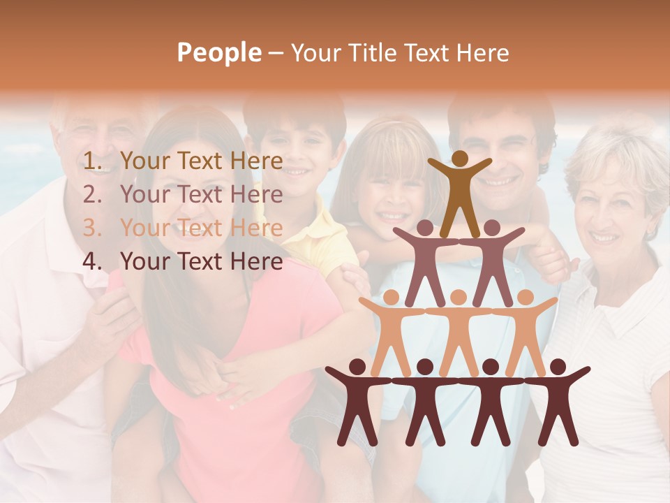 Mum Shoreline Caucasian PowerPoint Template