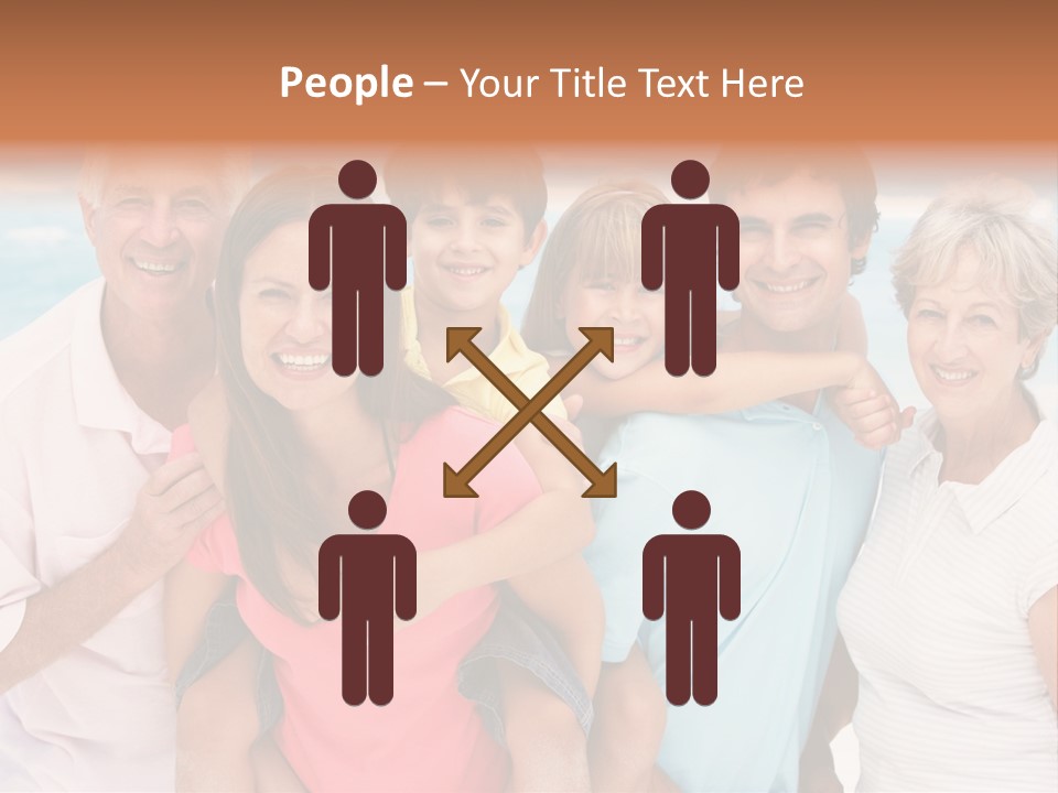 Mum Shoreline Caucasian PowerPoint Template